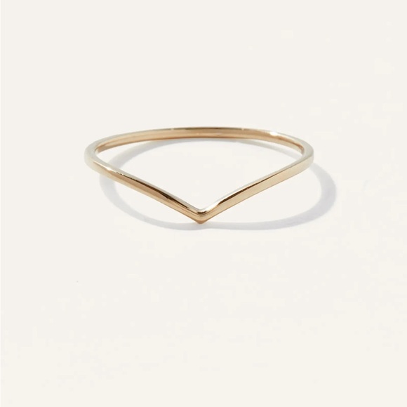 QUINCE NEW in BOX 14k Gold Wishbone Ring - Picture 2 of 8